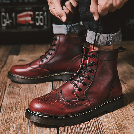 Apollo Leather Brogue Boots